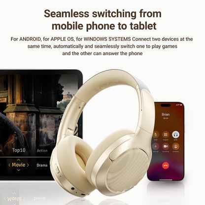 Handsfree Bluetooth Acefast H5, A2DP, ANC, Wit