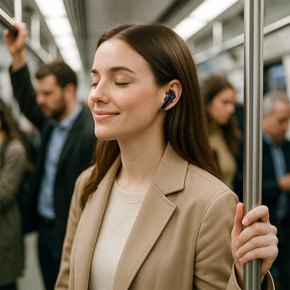 Handsfree Bluetooth Acefast W5, TWS, ANC, Zwart
