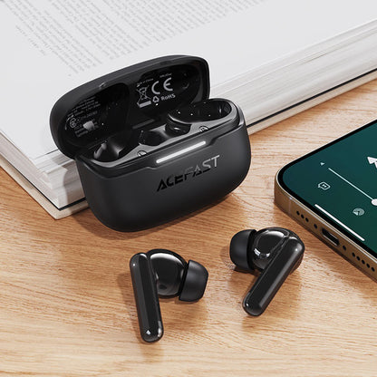 Handsfree Bluetooth Acefast W5, TWS, ANC, Zwart