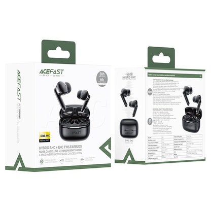 Handsfree Bluetooth Acefast W5, TWS, ANC, Zwart