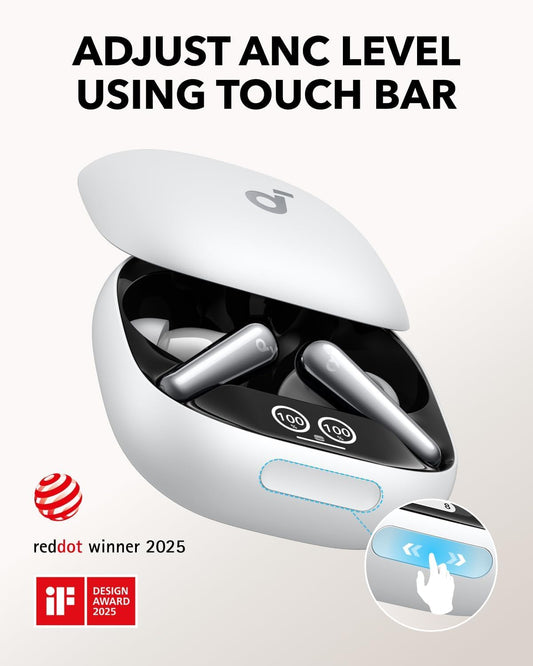 Kit mains libres Bluetooth Anker Soundcore Liberty 4 Pro, TWS, ANC, Blanc A3954G21