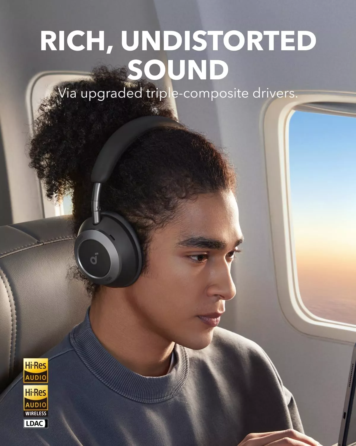 Handsfree Bluetooth Anker Soundcore Space One Pro, A2DP, ANC, Zwart A3062G11