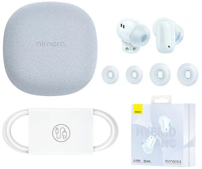 Handsfree Bluetooth Baseus AirNora 2, TWS, ANC, Blauw NGTW320203