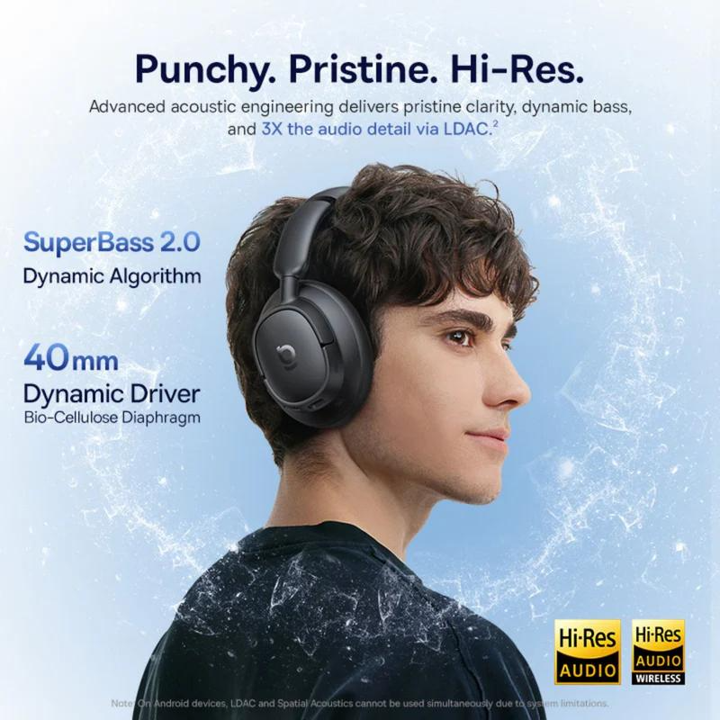 Kit mains libres Bluetooth Baseus Bass BH1 NC, MultiPoint, A2DP, ANC, Noir A0203703