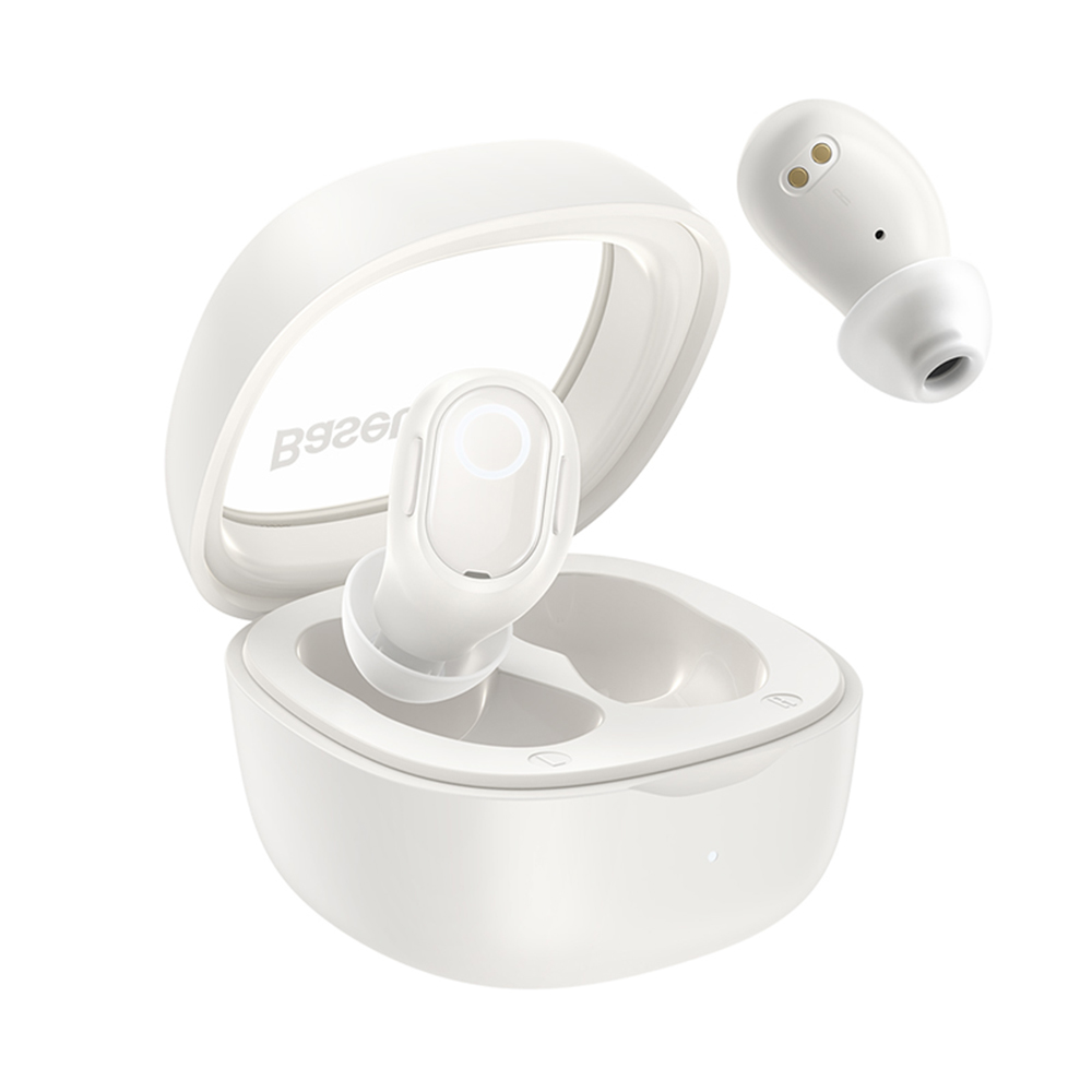 Handsfree Bluetooth Baseus Bowie WM02, TWS, Wit, Herverpakt NGTW370202