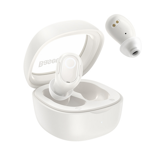 Handsfree Bluetooth Baseus Bowie WM02, TWS, Wit, Herverpakt NGTW370202