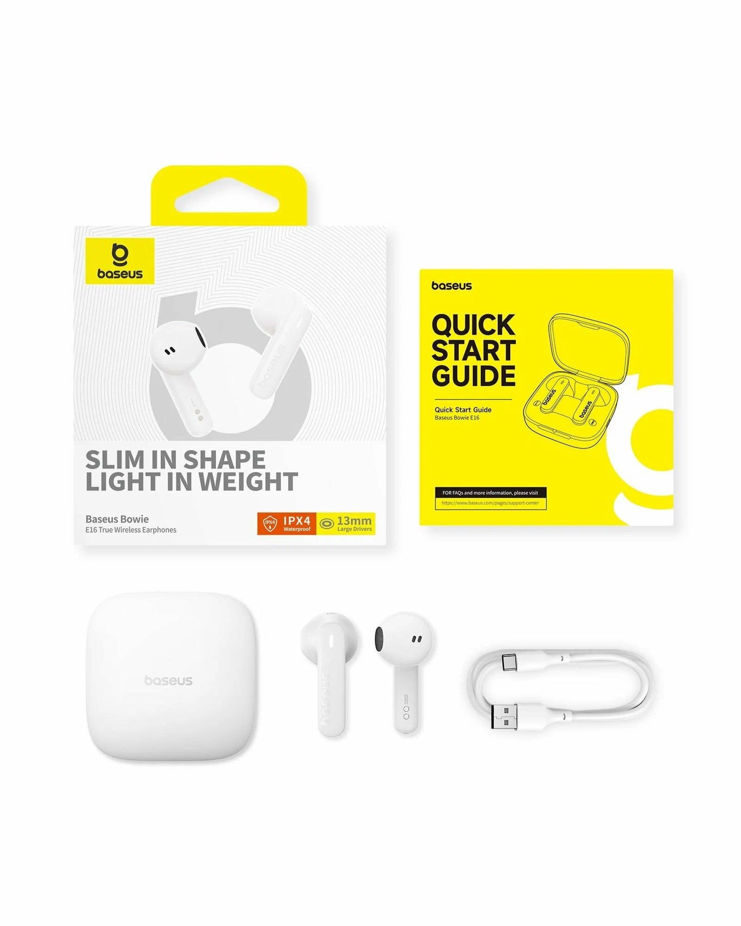 Handsfree Bluetooth Baseus Bowie E16, TWS, White A00061900223-00 