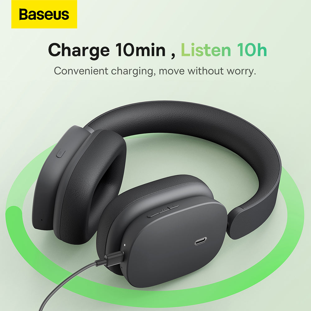 Handsfree Bluetooth Baseus Bowie H1, A2DP, ANC, Grijs NGTW230213