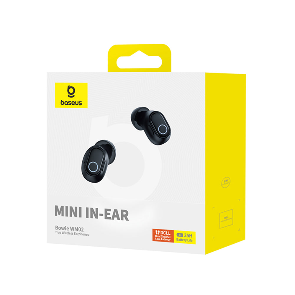 Handsfree Bluetooth Baseus Bowie WM02, TWS, Zwart NGTW370201