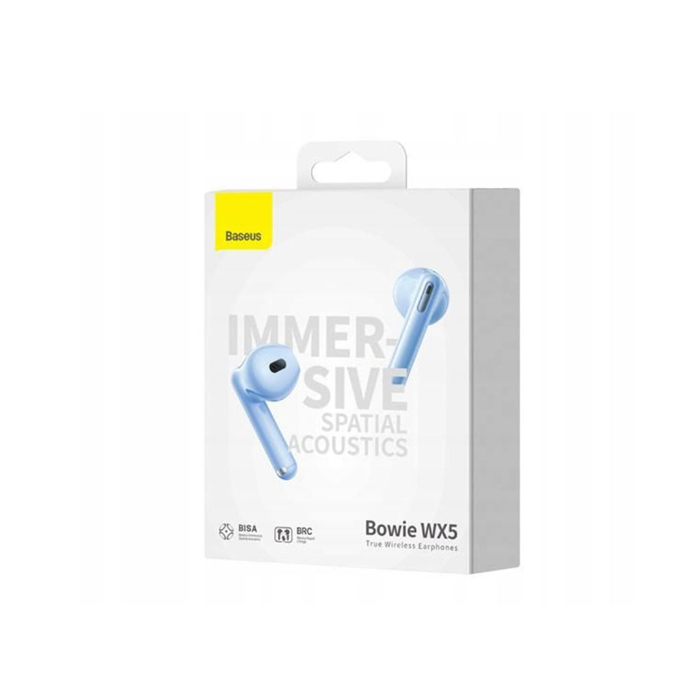 Kit mains libres Bluetooth Baseus Bowie WX5, TWS, Bleu A00051000313-00