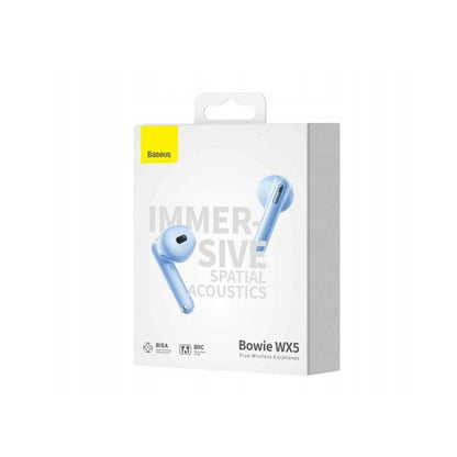 Kit mains libres Bluetooth Baseus Bowie WX5, TWS, Bleu A00051000313-00