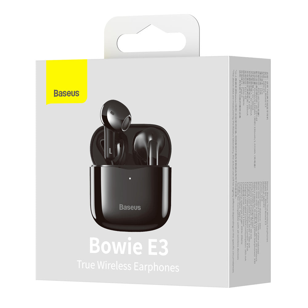 Handsfree Bluetooth Baseus E3, TWS, Zwart NGTWW080001 