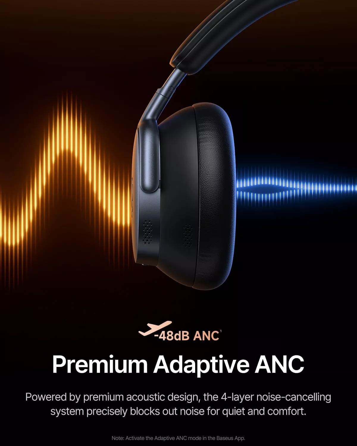 Kit mains libres Bluetooth Baseus Inspire XH1 Sound by Bose, A2DP, ANC, Noir A00085701123-00