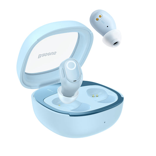 Handsfree Bluetooth Baseus WM02+, TWS, Blauw NGTW370303