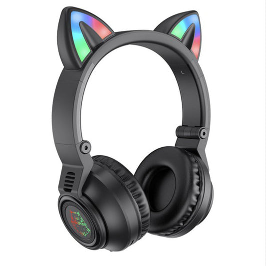Handsfree Bluetooth Borofone BO18 Cat Ear, A2DP, Zwart