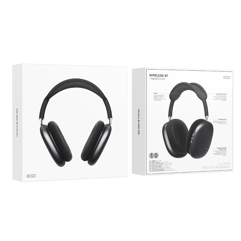 Handsfree Bluetooth Borofone BO22 Elegant, A2DP, Grau