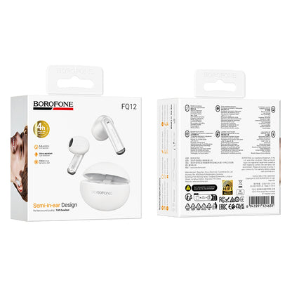 Bluetooth-Freisprecheinrichtung Borofone FQ12 Nice, TWS, Weiß