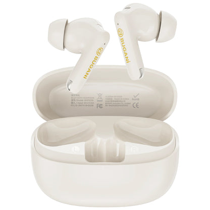 Handsfree Bluetooth Bugani Freebuds B20, TWS, ANC, Lichtcrème