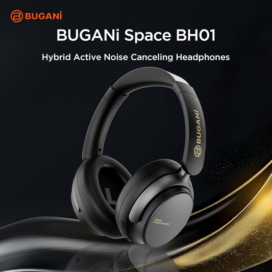 Handsfree Bluetooth Bugani Space BH01, MultiPoint, A2DP, ANC, Zwart