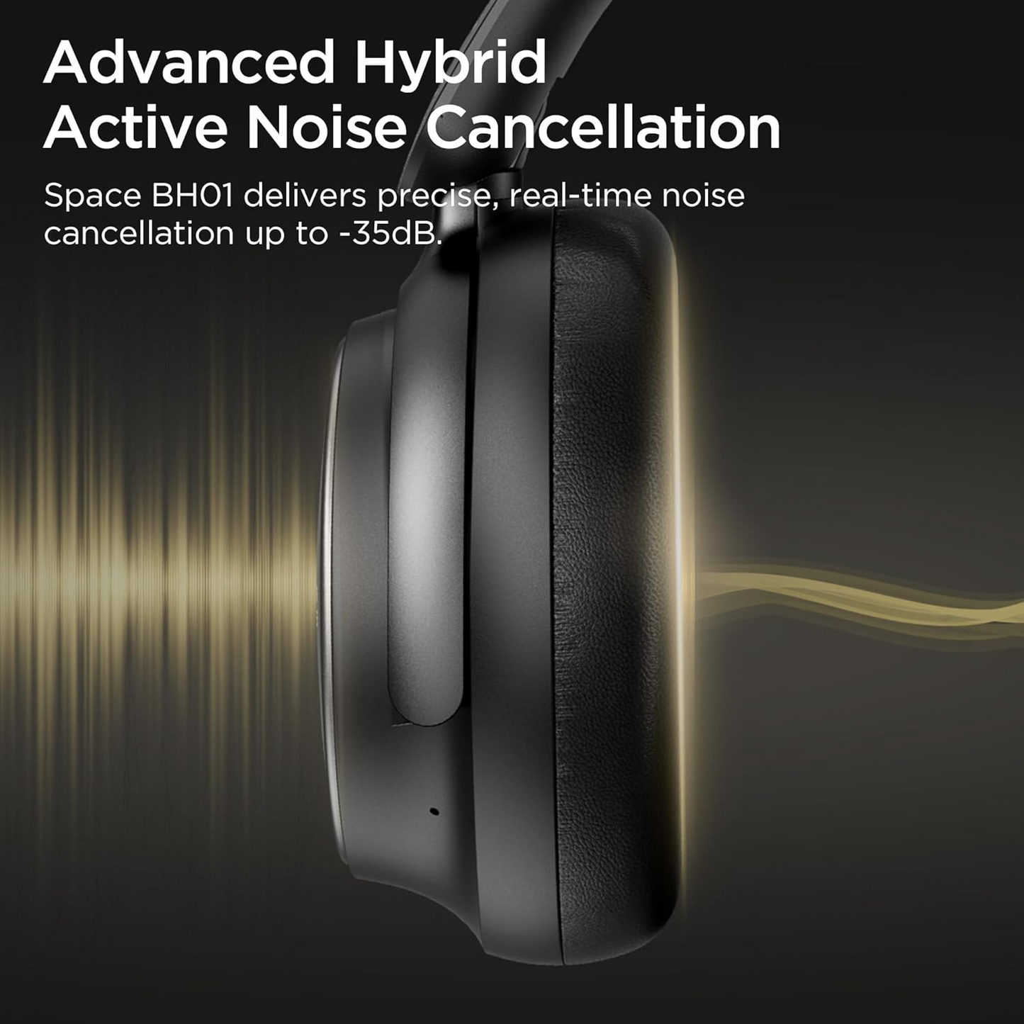 Kit mains libres Bluetooth Bugani Space BH01, MultiPoint, A2DP, ANC, Noir