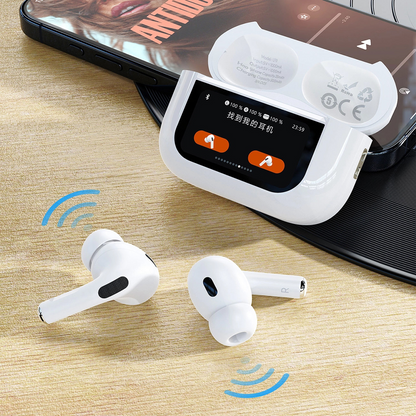 Bluetooth-Freisprecheinrichtung Dudao U19 Display, TWS, Weiß, Wiederverpackt