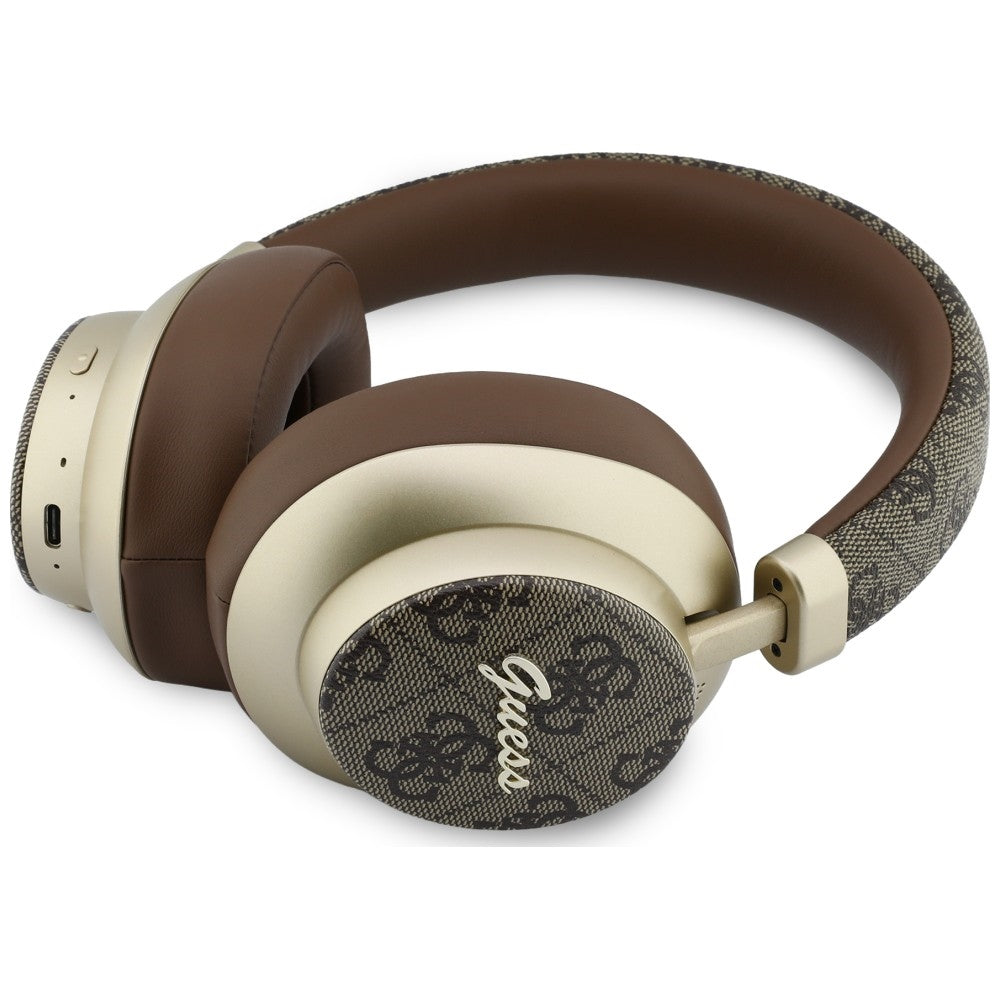 Freisprech-Bluetooth Guess 4G Gold Script Metall, A2DP, Braun