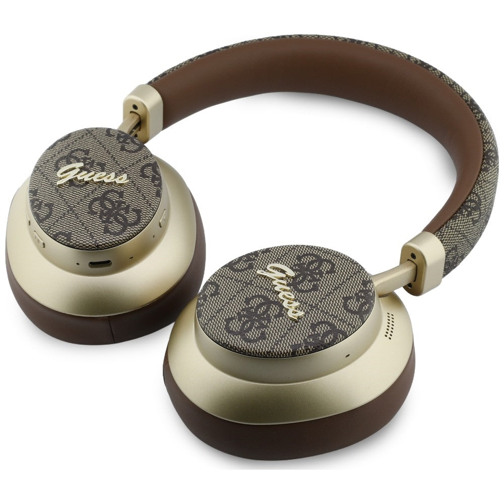 Freisprech-Bluetooth Guess 4G Gold Script Metall, A2DP, Braun