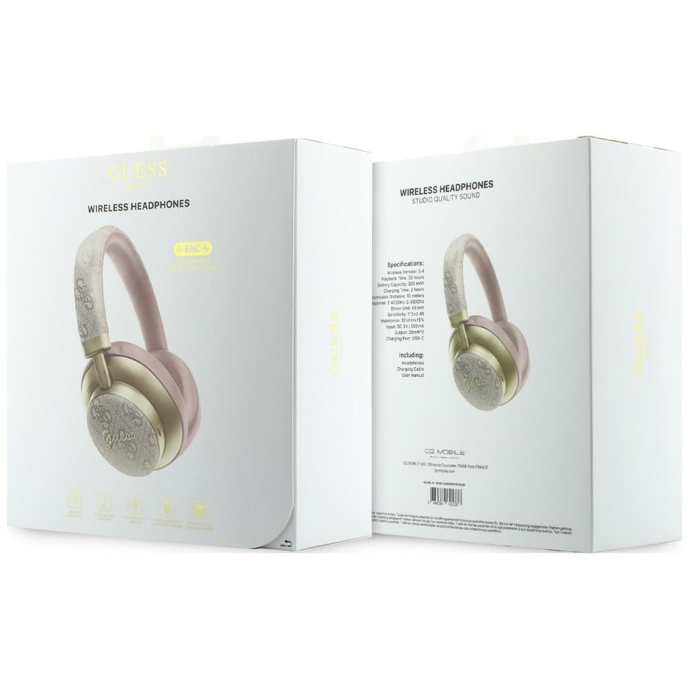 Freisprech-Bluetooth Guess 4G Gold Script Metal, A2DP, Rosa