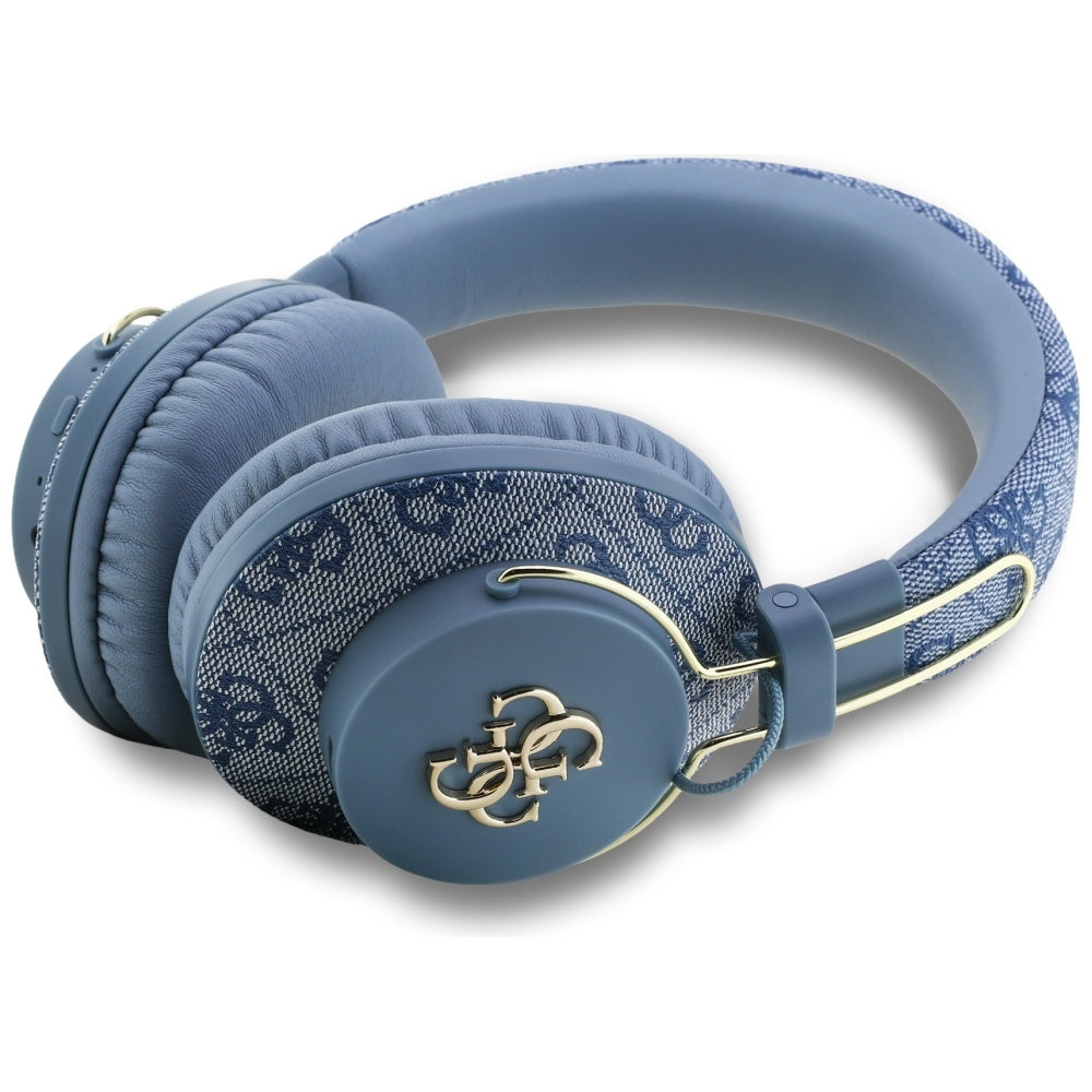 Kit mains libres Bluetooth Guess 4G avec logo métallique, A2DP, Bleu