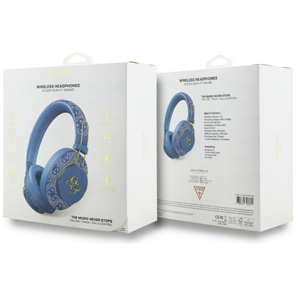 Handsfree Bluetooth Guess 4G Metal Logo, A2DP, Blauw