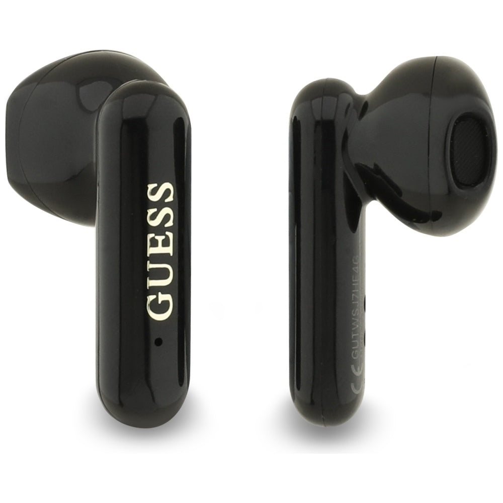 Handsfree Bluetooth Guess 4G Logo Métallique, TWS, Noir