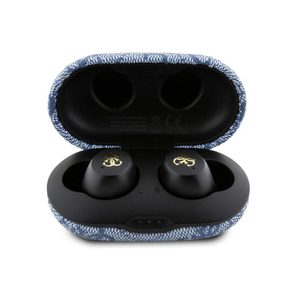 Handsfree Bluetooth Guess 4G Metal, TWS, Blauw