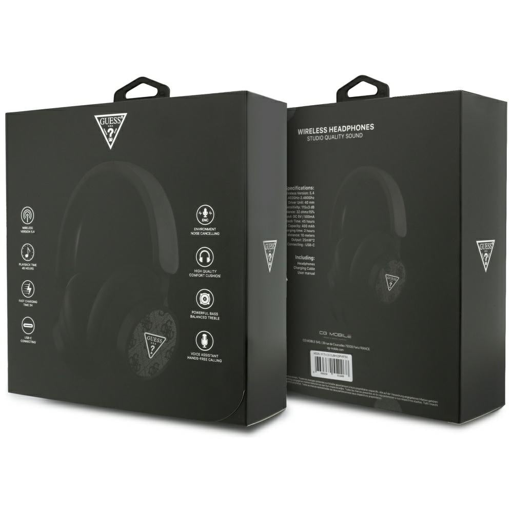 Handsfree Bluetooth Guess 4G Triangle Logo, A2DP, Zwart