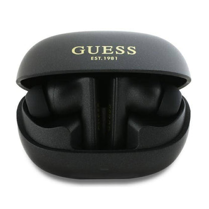 Handsfree Bluetooth Guess Capsule met bedrukt logo, TWS, ANC, Zwart