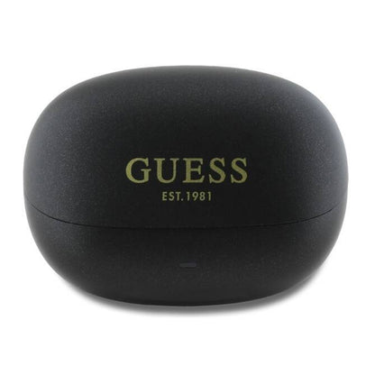 Handsfree Bluetooth Guess Capsule met bedrukt logo, TWS, ANC, Zwart