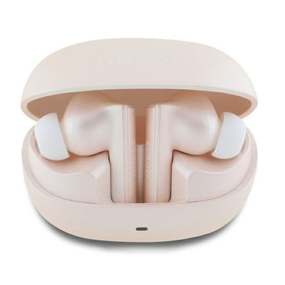 Handsfree Bluetooth Guess Capsule Logo Imprimé, TWS, ANC, Rose