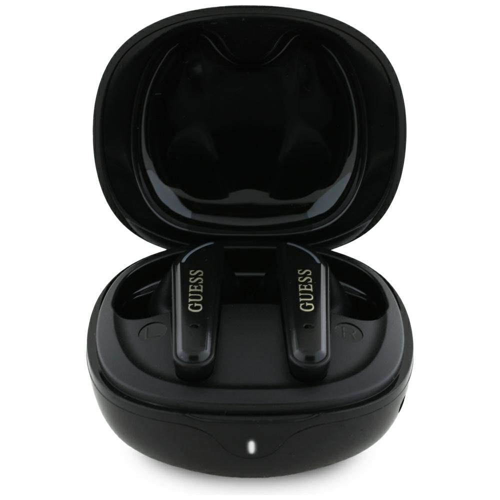 Kit mains libres Bluetooth Guess Flat Classic Logo Electroplated, TWS, Noir