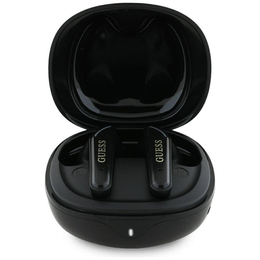 Handsfree Bluetooth Guess Flat Classic Logo Electroplated, TWS, Zwart