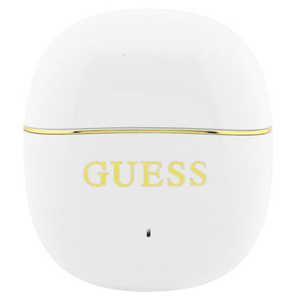 Handsfree Bluetooth Guess Glossy Gold Line Classic, TWS, White