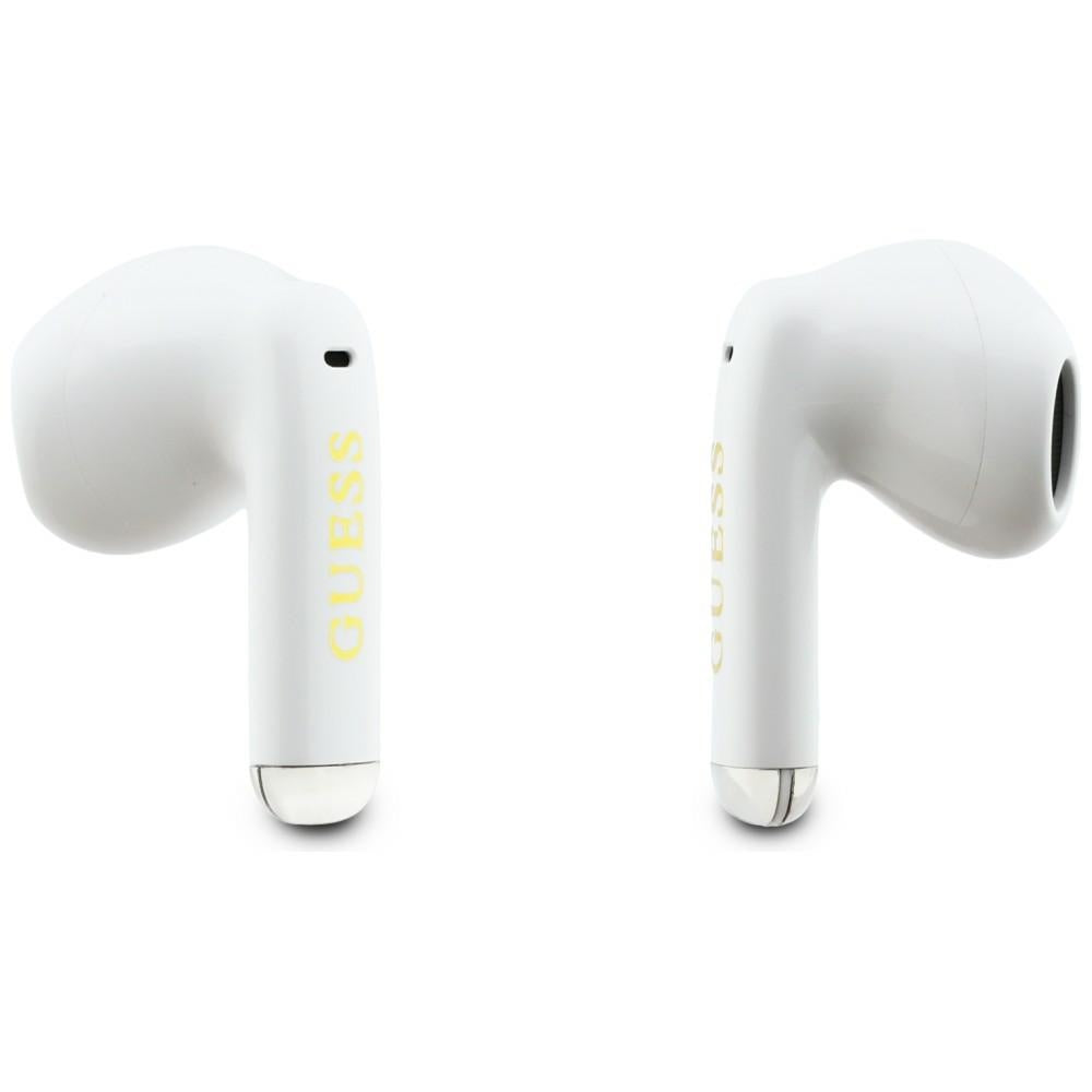 Handsfree Bluetooth Guess Glossy Gold Line Classic, TWS, White
