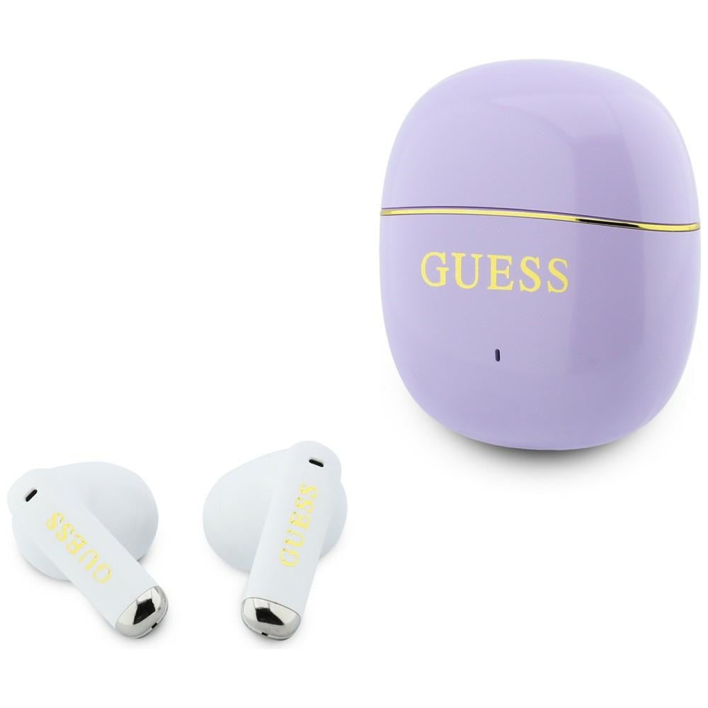 Handsfree Bluetooth Guess Glossy Gold Line Classic, TWS, Paars