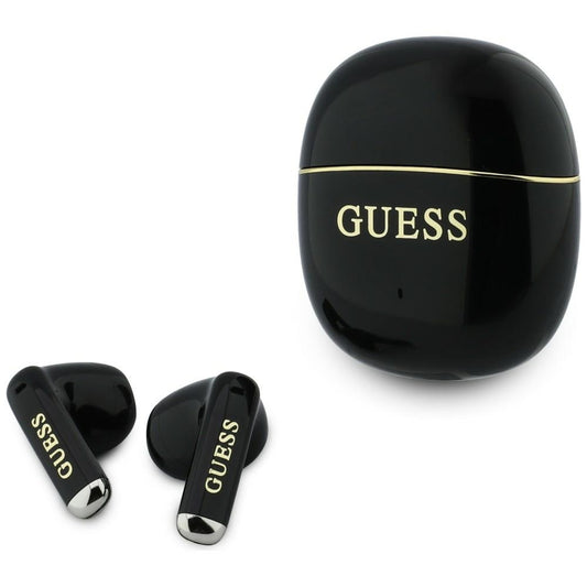 Freisprecheinrichtung Bluetooth Guess Glossy Gold Line Classic, TWS, Schwarz