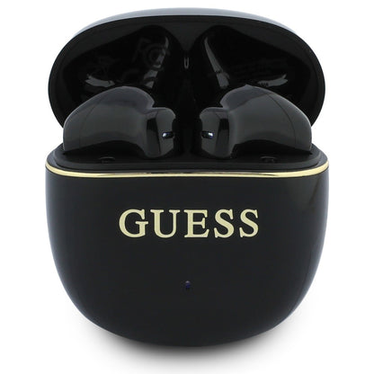 Handsfree Bluetooth Guess Glossy Gold Line Classic, TWS, Zwart