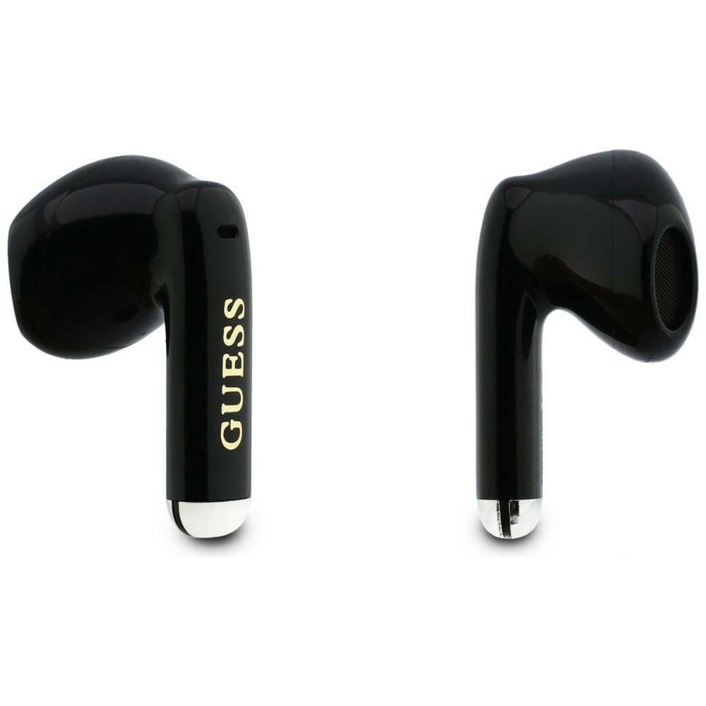 Handsfree Bluetooth Guess Glossy Gold Line Classic, TWS, Zwart