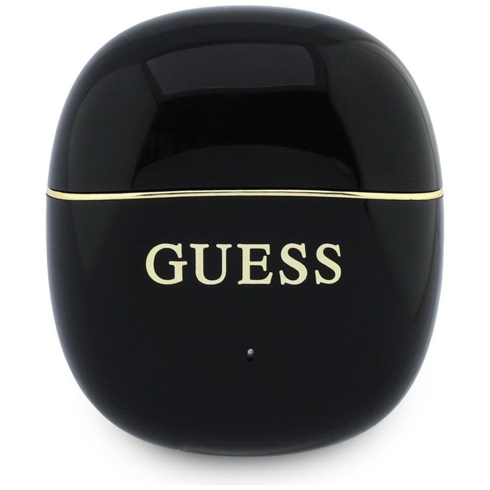 Handsfree Bluetooth Guess Glossy Gold Line Classic, TWS, Zwart