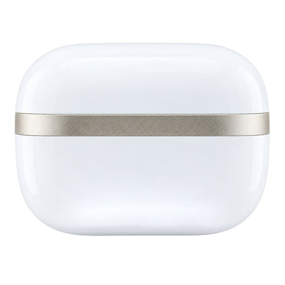 Guess Bluetooth-Freisprecheinrichtung Glossy Gold Line Printed Classic Logo, TWS, Weiß