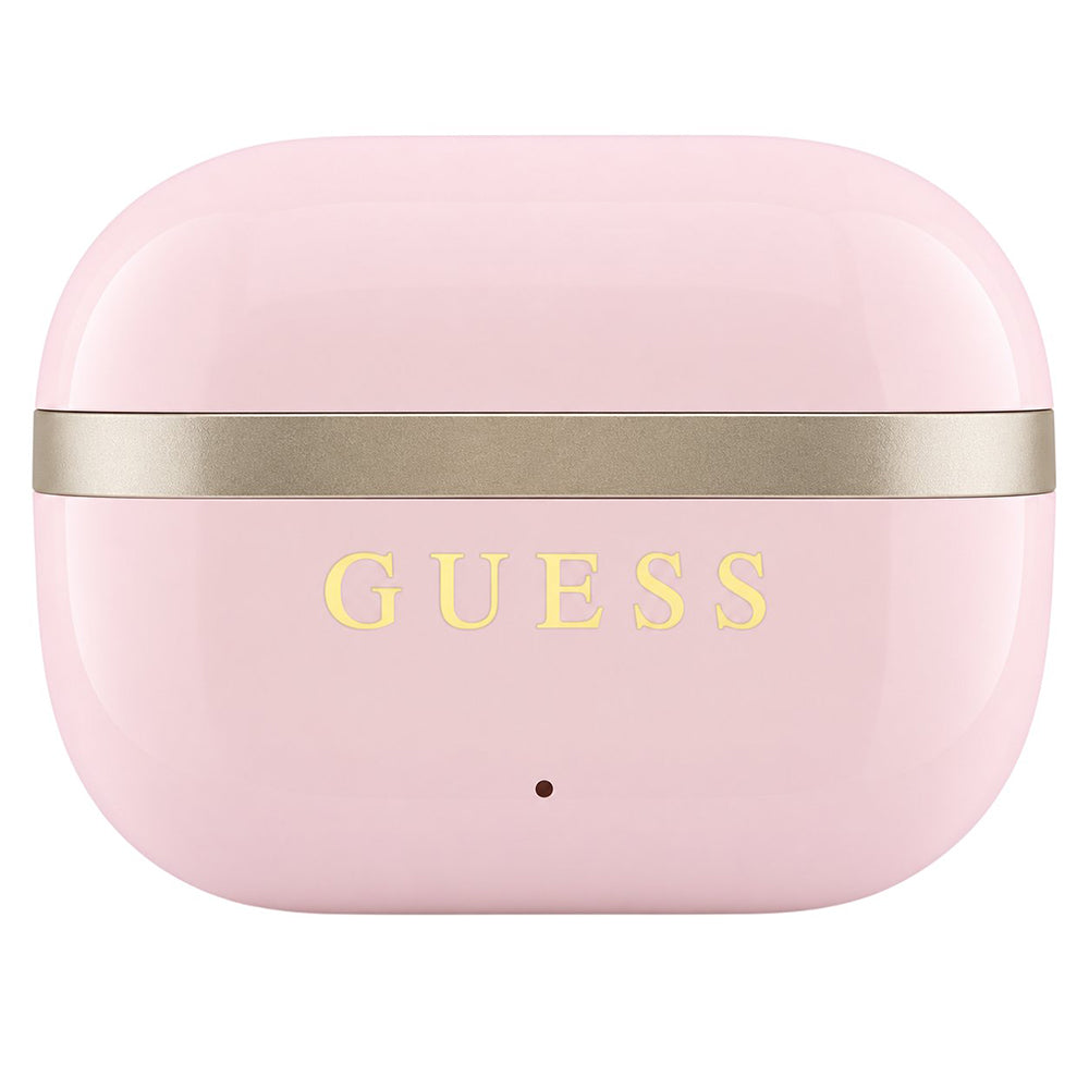 Bluetooth-Freisprecheinrichtung Guess Glossy Gold Line Printed Classic Logo, TWS, Rosa
