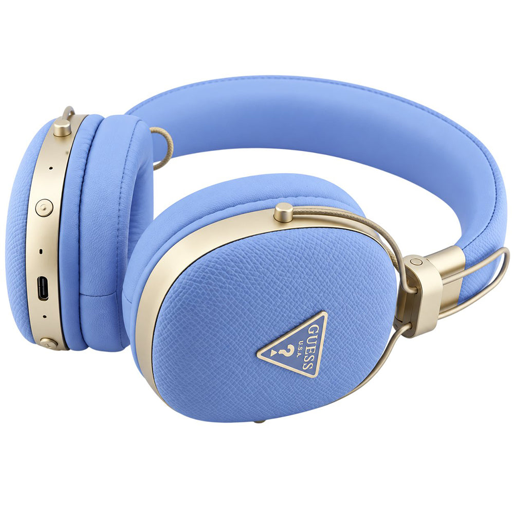 Guess Grained Triangle Logo Bluetooth-Freisprecheinrichtung, A2DP, Blau