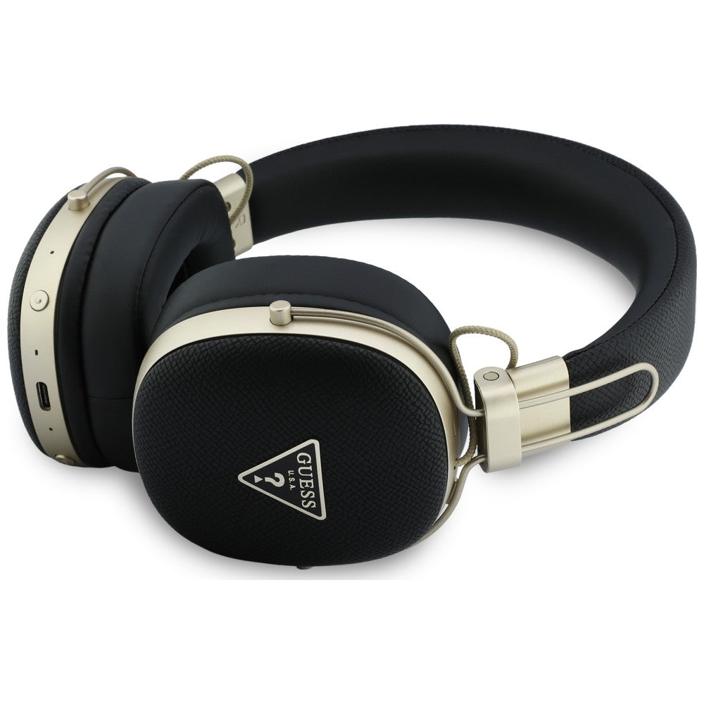 Handsfree Bluetooth Guess Gegranuleerd Driehoek Logo, A2DP, Zwart