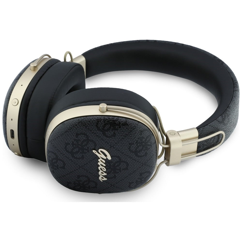 Casque Bluetooth Guess Metal 4G Script Logo, A2DP, Noir